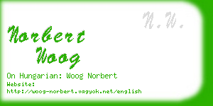 norbert woog business card